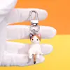 Colgante Hebilla Colgante Gato Lindo Tridimensional Anillo Cadena Llavero Gato Acostado Colgante Ropa Teléfono Móvil Venta al por Mayor Transfronteriza