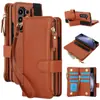 Adequado para iPhone Ultra, Pulseira de Couro Granulado Capa Dobrável para Celular, Capa Estilo Carteira para Samsung Zfold8Ultra