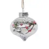 Bola de Natal Irregular Decoração de Janela de Natal Bola de Plástico Bola Pendurada de Natal PET de Alta Transparência Ornamento Pendurado Atacado