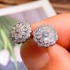 Cao Shi Moda Casamento Acessórios Nupciais Micro-conjunto Cristal Zircão Jóias Conjunto de Três Peças Conjunto Completo de Colar de Estrela de Diamante