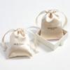 Venta Caliente Color Champán Bolsa de Joyería de Seda con Cordón Bolsa de Joyería de Sección de Seda Engrosada Bolsa Pequeña de Joyería de Seda Artificial Personalización