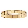 Pulsera Modular Italiana de Moda Transfronteriza Acero Inoxidable Empalme Elástico Pulsera Modular Accesorio de Moda DIY para Jóvenes