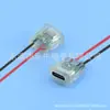 Conector Hembra Tipo-C Largo Transparente LN-001-1 con Luz para Pulseras Inteligentes y Estuches de Carga para Relojes