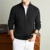 Nuevo Cárdigan de Punto Grueso con Cremallera para Hombre Otoño/Invierno 2026 Chaqueta Juvenil de Cuello Alto Moda Suéter de Punto Trenzado