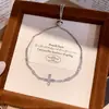 Pulseira geométrica de puxar com zircônia banhada a ouro 18k, pulseira de pulso requintada de nicho de alta qualidade, acessório versátil e estiloso