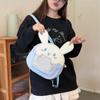 Bolso bandolera pequeño, fresco y transparente de estilo K con dibujos animados de alta calidad, bonito y bidimensional, estilo de paseo, bolso de peluche.
