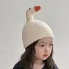Gorro de Protección para Orejas de Niño para Otoño e Invierno, Lindo y Adorable Gorro de Lana Tejida para Bebé con Diseño de Pingüino Pequeño que Chilla, Cálido y a Prueba de Viento
