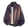 Jaqueta bomber cool de gola alta, estilo high street americano para homens, novo modelo outono 2026, jaqueta casual simples, solta e versátil