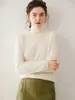 Suéter de Cachemira Sin Costuras y Amigable con la Piel con Cuello Alto Apilado, Suéter Pulóver Ajustado para Mujer, Cálido Suéter de Punto Interior para Otoño e Invierno