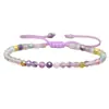 Pulsera de Cristal con Abalorios Facetados de 4 mm Tejida a Mano Ajustable Moda Transfronteriza Europea y Americana Joyería Estilo INS