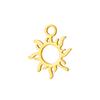 Colgante de acero inoxidable con forma de sol irregular, chapado al vacío en oro de 18 quilates, directo de fábrica, joyería artesanal, colgante en stock