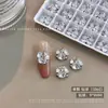 Arte de Uñas K9 sin Base con Brillantes Pedrería Blanca de Lujo, Pedrería Versátil Grande en Forma de Diamante Cuadrado para Uñas