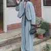 Conjunto de Dos Piezas para Mujer con Top de Cinta Azul y Pantalones de Pierna Ancha, Nueva Moda Primavera 2026 Estilo Coreano Versátil para el Trabajo
