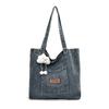 Bolso vaquero informal de gran capacidad para mujer, bolso de hombro ligero y artístico para estudiantes universitarios, 2024