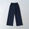 Ropa de Mujer al por Mayor Transfronteriza Estilo Europeo y Americano 2026 Nuevo Color Sólido Patchwork Tejido Cintura Forro Polar Pantalones de Chándal Pierna Ancha Pantalones Casuales