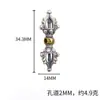 Plata Esterlina S925 Mantra de Seis Caracteres del Tíbet Vajra Mazo Arnes de Cableado Trasero Nube Campana Vajra Juego de Contadores Accesorios