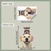 Fun-f440 - Lindo cachorro golden retriever, mapache, balcón, ventana de vidrio, fondo, embellecimiento, pegatinas decorativas para ventanas, venta al por mayor