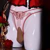 Cueca Transparente Masculina Pure Desire Lace Bow Ultra-fina Cintura Baixa Jj Set Naked Sexy Plus Size Briefs