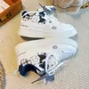 Zapatos de Lona con Dibujo de Gato a Cuadros Lindos para Niñas, Zapatos Blancos Versátiles de Suela Gruesa para Niños Mayores, Zapatos Casuales que Aumentan la Altura