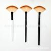 Pincel de maquiagem pontual no atacado, pincel leque para resíduos de tinta, pincel de alto brilho em forma de leque, pincel para retoque, pincel para pó, ferramenta de maquiagem, embalagem individual