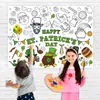 Pinturas e Desenhos de Aniversário Transfronteiriços, Rolos para Colorir Infantis, Artesanato para Festas de Feriado, Decorações para Colorir