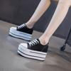 Zapatos de Plataforma para Mujer 2026 Primavera y Otoño Nuevo Estilo Zapatos para Mujer que Aumentan la Altura Suela Gruesa de Moda Zapatos de Lona para Mujer que Te Hacen Ver Más Alto y Delgado