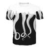 2024 novo comércio exterior série mundo animal camiseta impressa em 3D simples moda masculina manga curta uma geração de cabelo