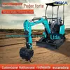 Escavadeira Pequena Tipo Esteira para Uso Agrícola Doméstico 08 15 20 Múltiplos Modelos de Pequenas Escavadeiras Tipo Esteira