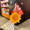 Colgante de peluche tejido a crochet cosas buenas suceden lana tejida a mano Caqui bueno Caqui suceden llavero para bolso accesorios pequeños