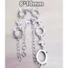 Plata S925 Soporte Vacío Pulsera de Cobre Blanco Puro Soporte Vacío Chapado en Platino Procesamiento de Incrustación de Piedras Preciosas Fábrica DIY Leidezhu