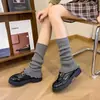 Calcetines estilo Meilad para otoño e invierno para mujer, calcetines largos de estilo japonés con bordes rizados, calentadores de piernas de otoño e invierno para mujer