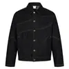 Jaqueta Jeans Desconstruída Cor Original Retrô para Homens e Mulheres, Casual Solta Estilo Old Money, Jaqueta com Silhueta de Ombro Estruturado