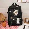 Mochila para estudante do ensino médio, bolsa de estudante estilo ins coreana de nicho com alta aparência, mochila casual, bolsa de ombro dupla de cor sólida estilo japonês