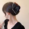 Pinza de Satín de Gama Alta para Cabello, Pinza Versátil de Color Sólido Simple Estilo Francés, Pinza de Tiburón Grande para Peinados Recogidos