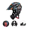 Capacete infantil FTIIER patins bicicleta de equilíbrio capacete esportivo LED para andar de bicicleta patinete capacete infantil completo