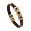 Pulsera para hombre GT010 flor cruzada aleación piel de vaca joyería lote mixto pulsera vintage pulsera de cuero popular japonesa y coreana
