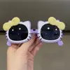 Gafas de Sol para Niños Lindas Gafas de Gatito de Pequeña Princesa Adorables Gafas para Niña Bebé Protección UV KT Lazo Transfronterizo