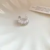 2026 Nuevo Estilo Clips para Orejas de Perla de Doble Capa para Mujeres Sin Perforaciones, Clips de Hueso de Oreja de Gama Alta, Pendientes y Aretes Elegantes Retro Franceses