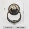 Antique retro estilo europeu anular bronze punho anel gaveta anel único furo puxar anel armário porta móveis ferragens