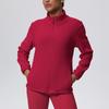 Jaqueta Esportiva de Zíper Quente com Forro de Lã, Gola Alta, Tendência Europeia e Americana, Solta, Roupa de Yoga, Moletom Versátil para Lazer e Moda Feminina