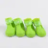 Zapatos de vinilo antideslizantes para mascotas impermeables botas de lluvia para perros botas de lluvia para perros color caramelo 4/set multicolor opcional