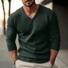 Ropa de punto para hombre de Europa y América, nueva para otoño e invierno, cuello en V, ajustada, fina, de manga larga, suéter para hombre, camisa base
