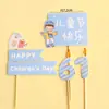 Tarjeta de Decoración para Cupcakes del Día del Niño Tarjeta Puntiaguda Infinita Alegre, Linda y Feliz Tarjeta de Bendición