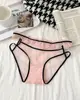 Secreto de Deseo Puro~Bragas sin Costuras con Ribete de Encaje, Malla Sexy de Cintura Baja, Entrepierna de Algodón Puro, Tanga Triangular con Fruncido Trasero para Mujer