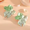 Pendientes de Flor Plisada Geométrica Irregular Pendientes Transfronterizos Europeos y Americanos Personalizados Pendientes Sencillos de Gama Alta de Nicho Venta al por Mayor