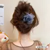 Pinza para el Cabello Retorcida con Flor de Perlas y Pedrería Mariposa para Mujer, Nuevo Estilo 2026 Pinza de Garra para Recogido, Pasador Recto