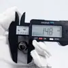 Botón Esférico de Níquel Negro Eléctrico 15mm Aleación Galvanizado Botón de Champiñón Botón Cuatro-en-Uno Colgante Boutique