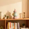 Ornatos de Cerâmica de Cabaça de Nicho de Alta Qualidade com Pingentes, Bases Giratórias de Cerâmica, Itens de Decoração para Mesa