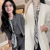 Bufanda de Seda Perezosa Pequeña Larga Estilo Celebridad Versátil Traje Camisa Pañuelo de Cuello Protector de Cuello Cinta Bufanda