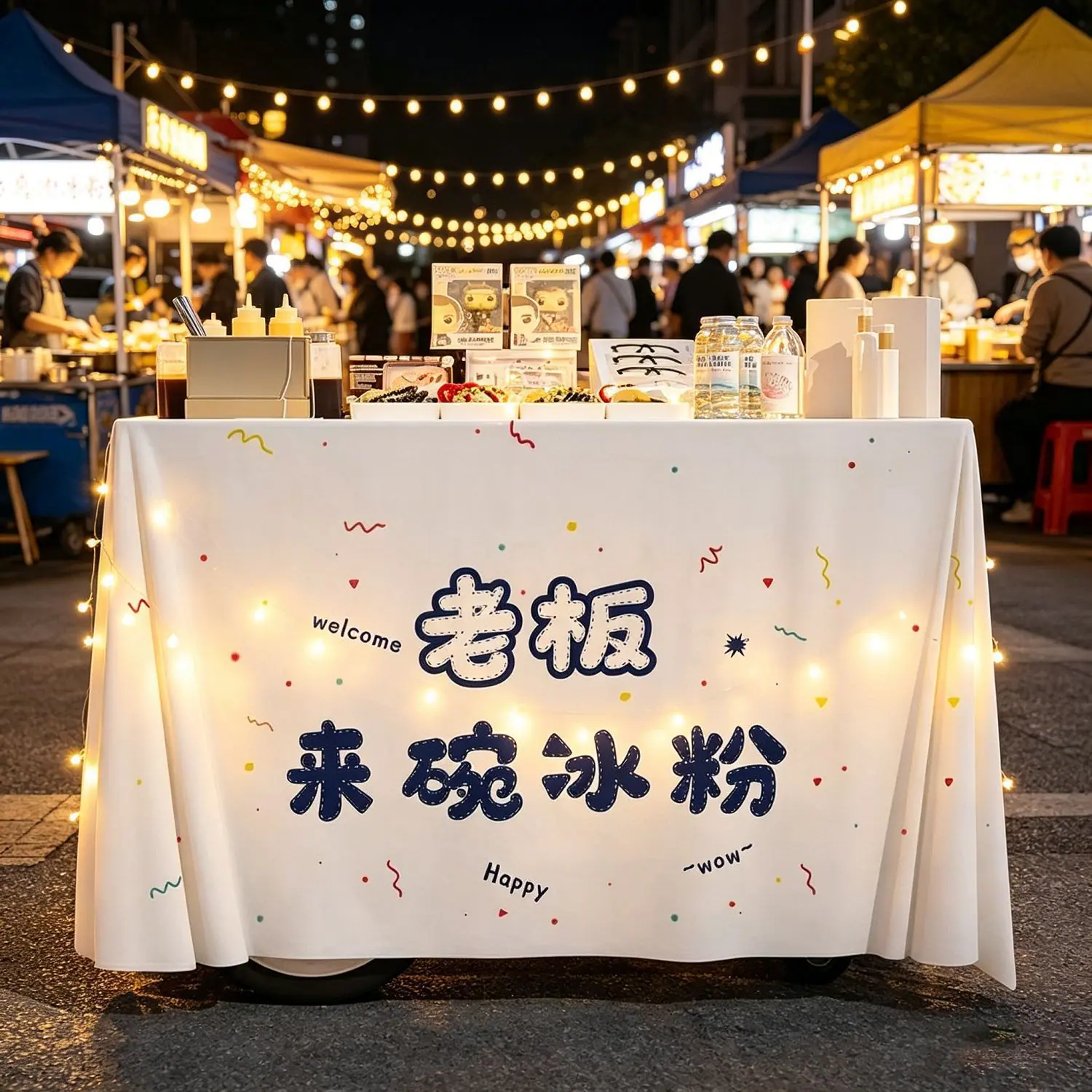 摆摊大麦老板来碗冰粉